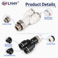 Raccords de tuyaux d'air modernes sur mesure LYHY, raccords pneumatiques en Y à réduction de pression, connecteurs rapides à enfoncement pour tubes d'air
