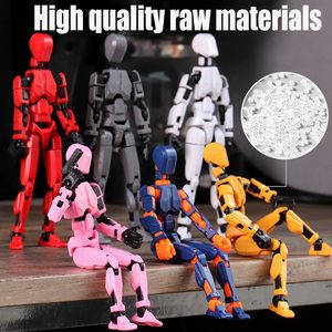 Jouet promotionnel, ensemble de figurines d'action 3D, assemblage complet, plastique, multi-articulées, mobiles, portables, robot imprimé en UV - Product Image 6