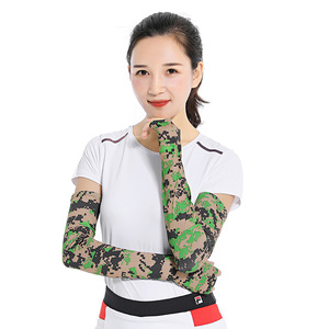 Cycling Arm Sleeves Unisex Anti-Uv Protection Outdoor Sports Camouflage Pattern Fingerless Design - Product Image 4