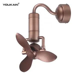 Energy saving high speed for tight corners DC 360 revolving feature wall mounted ceiling fan oscillating 16 inch ceiling fan