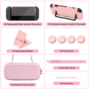 Nintendo <b>Switch</b> 2 Sakura Carrying <b>Case</b> Set Protective Cover With Screen Protector And Accessories For Console Travel Storage - Product Image 5
