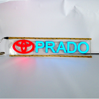 Özel El parlak Led araç ön camı çıkartmalar 5 yıldız istedi Led ışık Panel araba Sticker, yanıp sönen araba dekorasyon