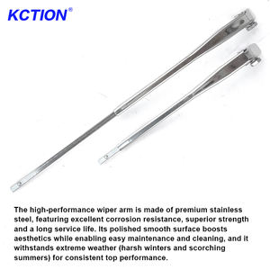 Nuovi Tergicristalli Kction Premium in Gomma Naturale con Telaio in Metallo per Autobus, Camion, Barche, Carrelli Elevatori, Tergicristalli in Acciaio - Product Image 2