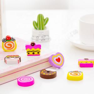 Forniture scolastiche regali di compleanno per bambini kawaii cartoon cute donut cake eraser - Product Image 3