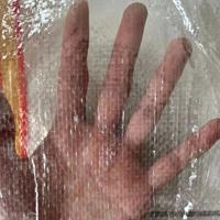 Sacs tissés en PP transparents à bords rouges pour l'emballage des pommes de terre
