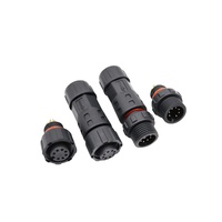 AHUA 7 cœurs 22/24AWG Câble Connecteur 5A Circulaire Nylon AC Connecteur IP67 M12 Fil à Fil Led Connecteur