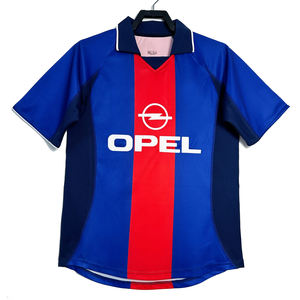 Maillots de football d'été à manches courtes rétro 2000/01 Paris Extérieur – Tenue de compétition des clubs européens France - Product Image 1