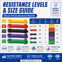 Bandas de Resistencia de Silicona Jinke, Lazo Largo de 208 cm, Resistentes, para Calistenia y Entrenamiento de Fuerza, Logotipo Personalizado, Venta al Por Mayor