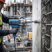 Perceuse à noyau portative 1400W, machine de forage diamantée portable 2050 tr/min, outil électrique de carottage du béton pour le perçage mural