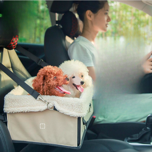 Burgeon Nest Dog Car Seat für kleine Dog Center Console Dog Booster Seat mit Metallrahmen Verbesserter Pet Car Seat mit Sicherheits gurten - Product Image 2