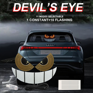 Luz de decoración Ojo <span class=keywords><strong>del</strong></span> <span class=keywords><strong>diablo</strong></span> para ventana trasera de coche Enchufe USB Play and Play Triángulo/Luz de ambiente de forma semicircular - Product Image 5