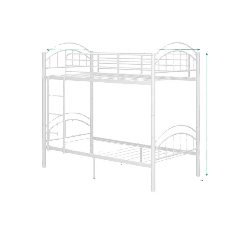 Металлическая двойная двухъярусная кровать, трансформируемая в 2 отдельных кровати со съемной лестницей, защитная направляющая для мальчиков и девочек