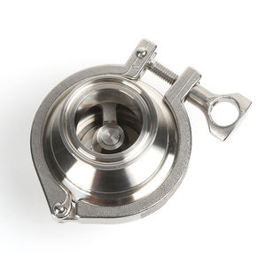 صمام فحص صحي بتركيب ثلاثي المشبك من الفولاذ المقاوم للصدأ 304 و316L، مقاس <span class=keywords><strong>3</strong></span>/4 بوصة إلى 4 بوصة، صمام عدم رجوع من الدرجة الغذائية DN15-DN100 مع نابض - Product Image 2