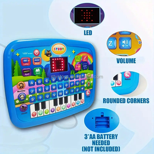 Tablette éducative piano-clavier à piles pour enfants de 3 ans et plus, apprentissage de l'anglais et de l'alphabet avec écran LED - Product Image 2