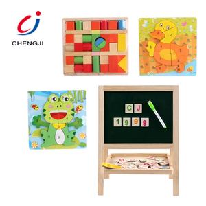 Lavagna Magica Educativa per Bambini in Legno a Doppia Faccia Colorata con Supporto - Product Image 5