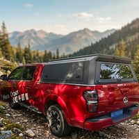 Capot de benne rigide en alliage d'aluminium et acier au manganèse, étanche, installation sans perçage pour camionnettes sur mesure - Style spoiler