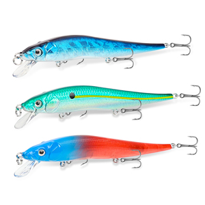 เหยื่อตกปลาคุณภาพสูง Pesca แบบจมน้ำเร็ว ขนาด 4.7 นิ้ว น้ำหนัก 14 กรัม ทำจากพลาสติกแข็ง รูปทรงปลาขนาดเล็ก มีลูกเหล็กในตัว 3 มิติ เหมาะสำหรับตกปลาในทะเลสาบ ปลาดุก ปลาแซลมอน - Product Image 1