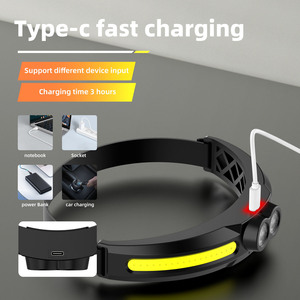 Recargable portátil COB <span class=keywords><strong>Sensor</strong></span> de movimiento faro impermeable correr al aire libre Camping pesca faro - Product Image 5