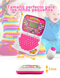 Miniordenador portátil para niños, juegos educativos, aprendizaje temprano, alfabeto, <span class=keywords><strong>Español</strong></span> - Product Image 4