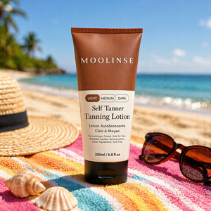 MOOLINSE OEM/ODM Autobronceador con Ingredientes <span class=keywords><strong>Naturales</strong></span> y Orgánicos, Loción Autobronceadora Hidratante con Aloe Vera y Coco, Bronceado Intenso sin Rayas - Product Image 4