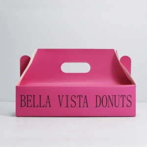 Wholesale Custom Printed Mini Donuts <b>Boxes</b> Logo Customized Donuts Paper Packaging <b>Boxes</b> with Window - Product Image 4