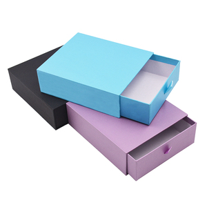 Logo personnalisé boîte de papier de tiroir Coulissante Pliante emballage cadeau Boîte de rangement avec tiroir - Product Image 1