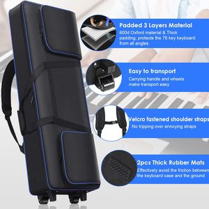 Free sample Key <b>Keyboard</b> Gig Bag Case,Portable Durable <b>Keyboard</b> Piano Waterproof 600D Oxford Cloth with 10mm Cotton - Product Image 2