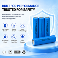Batterie rechargeable cylindrique au lithium-ion 18650 de 2000 mAh, 3,7 V, à dessus plat, pour banque d'alimentation, ventilateur portable et appareils numériques