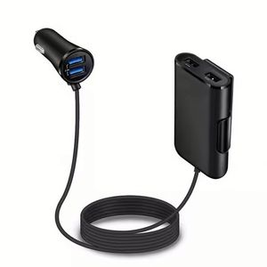 <b>USB</b> QC <b>3.0</b> Backseat Clip Car Charger with Extension <b>Cable</b> for Mobile Phone Rear Back Seat Vehicle Fast Charging Adapter - Product Image 1