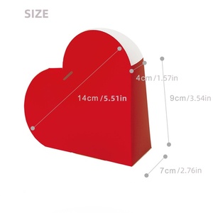 กล่องของขวัญหัวใจ3D สองด้านช็อคโกแลตวาเลนไทน์/เครื่องประดับ/น้ำหอม/เครื่องสำอางของตกแต่งงานแต่งงาน - Product Image 2