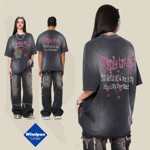 เสื้อยืดพิมพ์ลายสำหรับคนเดินบนถนนนักเลงย้อนยุคสไตล์อเมริกัน - Product Image 3