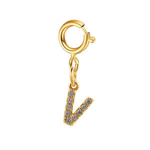 Accesorios de joyería Diy de moda, collar de cadena dorado sin deslustre de acero inoxidable, collar de 26 letras, regalos para mujeres - Product Image 5