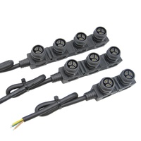 Modules d'éclairage Système Puissance de sortie 2Pin 3Pin Femelle Socket F Distributeur à Mâle Led Connecteur d'éclairage IP67 LED Connecteur