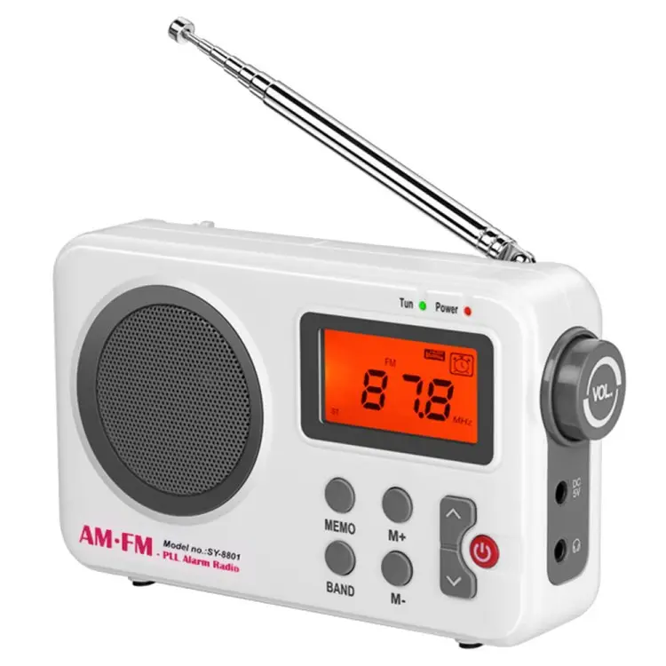 SY-8801 portabel Retro AM FM Radio HD, layar LCD suara HiFi Speaker keras Radio gelombang pendek