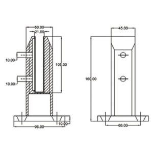 Supports de fixation au sol modernes en acier inoxydable pour verre, pour villa, centre commercial, hôtel, balcon extérieur, escalier, <span class=keywords><strong>clôture</strong></span> - Product Image 3