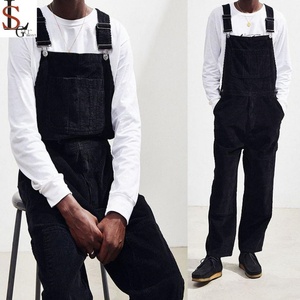 Salopette de travail en velours côtelé 100 % coton noir personnalisée pour hommes, pantalon cargo, combinaison – Vente en gros - Product Image 2