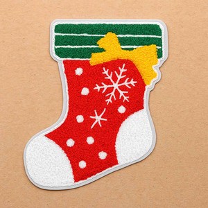 Chenille Arbre De Noël Conception Broderie Patch Coudre Style PVC Plastique pour Toile Accessoires et Cadeau Utilisation - Product Image 2