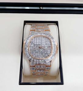 Montre élégante en acier inoxydable avec pierres scintillantes, style classique à quartz, montre élégante parfaite - Product Image 5