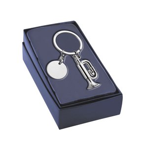 Trompeta Mosquetón Llavero Elegante Aleación de metal con logotipo personalizado Llavero DE LUZ DE ACERO INOXIDABLE - Product Image 2