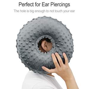 Yan Yatış İçin Kulak Delikli Uyku Yastığı, Hafızalı Köpük, Çift Amaçlı Dolgulu Ergonomik Yıkanabilir Araba Başlığı Kamp Yastığı - Product Image 3