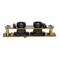 Modul Kamera Binokuler USB Hampo Kustom 1080p Lensa Ganda HDR Algoritma AI Plug and Play 30FPS Pengenal Wajah Akurat ID