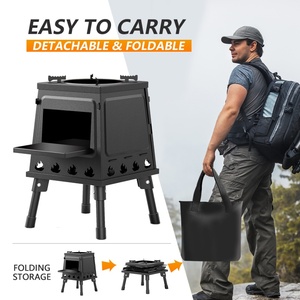 <span class=keywords><strong>Stufa</strong></span> <span class=keywords><strong>a</strong></span> <span class=keywords><strong>Legna</strong></span> Portatile Multifuel in Acciaio Inox, Piccola <span class=keywords><strong>Stufa</strong></span> Pieghevole per Campeggio - Product Image 4