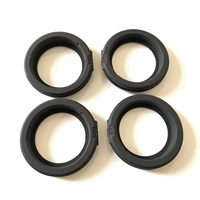 Anneau de protection flexible en caoutchouc silicone noir double face pour cordon de panneau