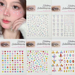 Nouvellement Festival de musique scène visage peint diamant autocollant sourcil oeil front diamant autocollant perle autocollant - Product Image 5