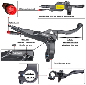 Mtb Moped Ebike Top Quality 4 Piston Hydraulic Brake Set Wholesale Escooter Electric Bicycle Disc Brake Kit Handle - Product Image 4