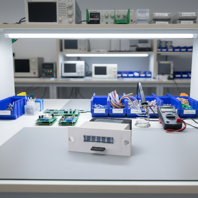 LFC-6 Small 6-Digit Digital Electric Counter White ABS Material for Counting SMD Components
