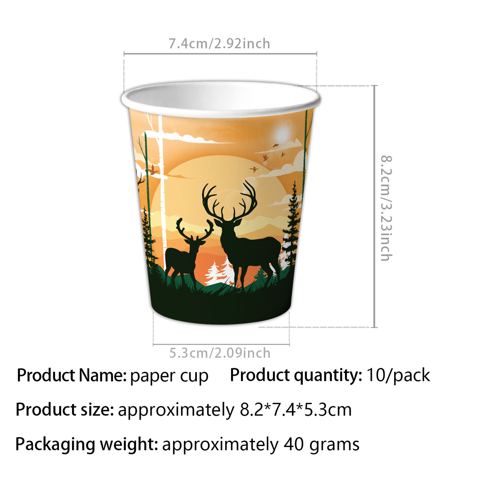 Plato de papel de 9oz*10 unidades