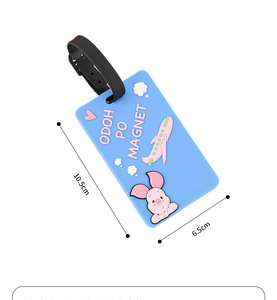 사용자 정의 로고 여행 액세서리 공장-루프 스트랩이있는 PVC 수하물 태그 여행 편지 패턴을위한 승화 태그 - Product Image 4