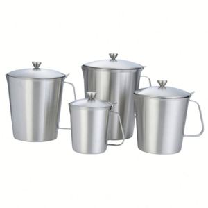 Tasse à mesurer en acier inoxydable 500ml 700ml 1000ml 1500ml 2L, pichet à mousse de lait pour café et latte art avec poignée - Product Image 2