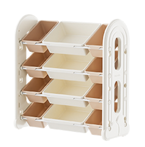 Meuble de <span class=keywords><strong>rangement</strong></span> multi-niveaux moderne pour enfants, grande capacité, bacs en plastique bicolores, étagère pour salle de jeux, <span class=keywords><strong>rangement</strong></span> facile des livres et jouets - Product Image 1